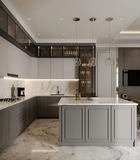 Mẫu Tủ Bếp Đẹp Hình Chữ L 418T