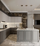 Mẫu Tủ Bếp Đẹp Hình Chữ L 418T