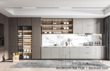 Mẫu Tủ Bếp Gỗ Chữ I 1166T