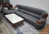 Sofa Gỗ Mun Da Bò Tiếp Xúc 1096T
