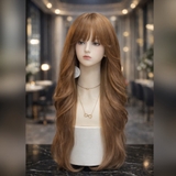 C0485 XOĂN DỢN LAYER DÀI 72CM MÀU TRÀ SỮA HẠT DẺ