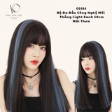 C0315 LỬNG THẲNG ĐEN LIGHT XANH DƯƠNG