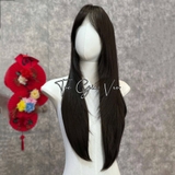 [DỆT KIM] 2840D THẲNG DÀI SOLE TẦNG MÁI BAY DA ĐẦU LỚN NÂU ĐEN