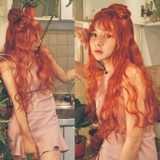 CH1849 DỢN SÓNG MÁI XOĂN CAM ĐẤT