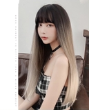 C8213A THẲNG CÚP NÂU OMBRE TRÀ SỮA 3D