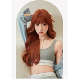 C0475 XOĂN SÓNG MÁI THƯA CAM GẠCH