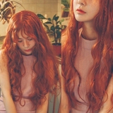 CH1849 DỢN SÓNG MÁI XOĂN CAM ĐẤT