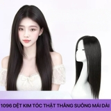 1096 TÓC BỘ THẬT DỆT KIM DA ĐẦU LỚN THẲNG 60CM