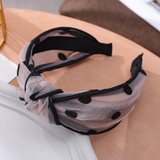 Cài Vải Chấm Bi Phối Ren 03