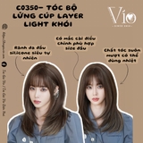 C0350 CÚP VAI LAYER NÂU PHẨY SỢI LIGHT KHÓI