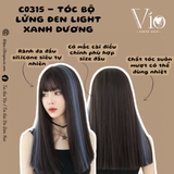 C0315 LỬNG THẲNG ĐEN LIGHT XANH DƯƠNG