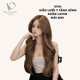 ST01 SIÊU LƯỚI T XOĂN SÓNG LAYER NÂU LẠNH