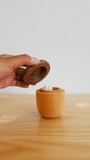Hũ đựng bông tăm - hạt dẻ