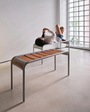 Bench gỗ 04 retro - mặt gỗ chân thép