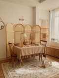 Khăn bàn linen viền bèo 06