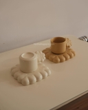 Ly gốm bánh quy - màu nâu