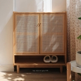 Tủ giày gỗ sồi cánh mây