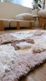 Thảm trừu tượng cánh đồng - Nâu
