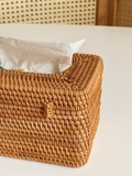 Hộp khăn giấy 01 mây  - hình trụ 15x15cm