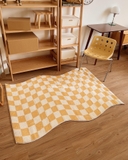 Thảm caro vàng - Lớn 140x200cm