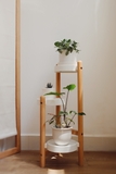 Đôn kê chậu cây 3 tầng - chân màu óc chó cao 90cm