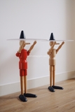 Bàn cà phê người gỗ pinocchio - màu đỏ