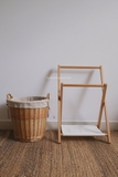 Giỏ mây 15 - trụ không nắp, lót vải trơn D43cm cao 49cm