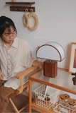Đèn bàn 11 Wabi Sabi - viền tán đèn màu cà phê