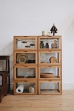 Hộp gỗ kính 30x38x23cm