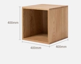 kệ gỗ tối giản có thể xếp chồng - có hậu 40x40x40cm (5 mặt) - gỗ sồi