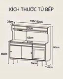 Tủ lưu trữ đồ bếp gỗ tự nhiên