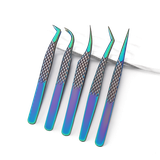 Nhíp Kẹp Gắp Linh Kiện KCV MẠ Titan Họa Tiết Kim Cương Dài 13CM 15G