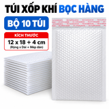 Bộ 10 Túi Bọc Điện Thoại Xốp Khí - 12x18cm + Mép Dán 4cm