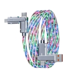 Cáp Sạc Điện Thoại Phát Sáng 2 Trong 1 YTS SạcNhanh 120W Dài 100CM