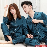 bo-pijama-nu-tay-dai-lua-satin-mau-tron-mem-mac-nha-mac-ngu-qm07
