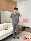 bo-do-ngu-pijama-nam-lua-luxury-mem-min-sang-trong-tay-ngan-quan-dai-qm0001