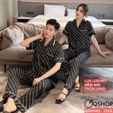 bo-do-ngu-pijama-cap-doi-lua-luxury-mem-min-sang-trong-tay-ngan-quan-dai-qm0005