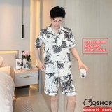 bo-do-ngu-pijama-cap-doi-lua-luxury-cao-cap-quan-ngan-tay-ngan-sang-trong-qm0019