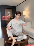 bo-do-ngu-pijama-nam-lua-luxury-mem-min-sang-trong-tay-ngan-quan-dai-qm0066