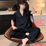 bo-do-ngu-pijama-nam-lua-luxury-mem-min-sang-trong-tay-ngan-quan-ngan-qm0069