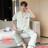bo-do-ngu-pijama-cap-doi-lua-luxury-cao-cap-quan-dai-tay-ngan-sang-trong-qm0095