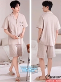 qm0163-bo-do-ngu-pijama-cap-doi-thun-cotton-quan-ngan-2-tui