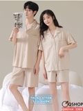 qm0164-bo-do-ngu-pijama-cap-doi-thun-cotton-quan-ngan-1-tui