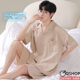 qm0164-bo-do-ngu-pijama-cap-doi-thun-cotton-quan-ngan-1-tui