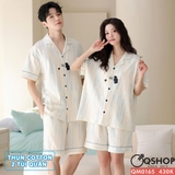 qm0165-bo-do-ngu-pijama-cap-doi-thun-cotton-quan-ngan-2-tui