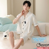 qm0165-bo-do-ngu-pijama-cap-doi-thun-cotton-quan-ngan-2-tui