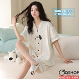 qm0165-bo-do-ngu-pijama-cap-doi-thun-cotton-quan-ngan-2-tui