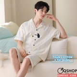 qm0165-bo-do-ngu-pijama-cap-doi-thun-cotton-quan-ngan-2-tui