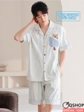 qm0166-bo-do-ngu-pijama-cap-doi-thun-cotton-quan-ngan-2-tui
