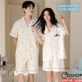 qm0168-bo-do-ngu-pijama-cap-doi-thun-cotton-quan-ngan-2-tui